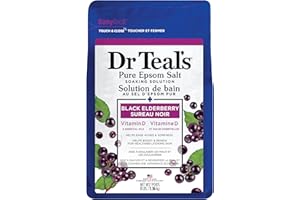 Dr Teal's Pure Epsom Salt Soak, Black Elderberry with Vitamin D, 3 lbs (Packaging May Vary)