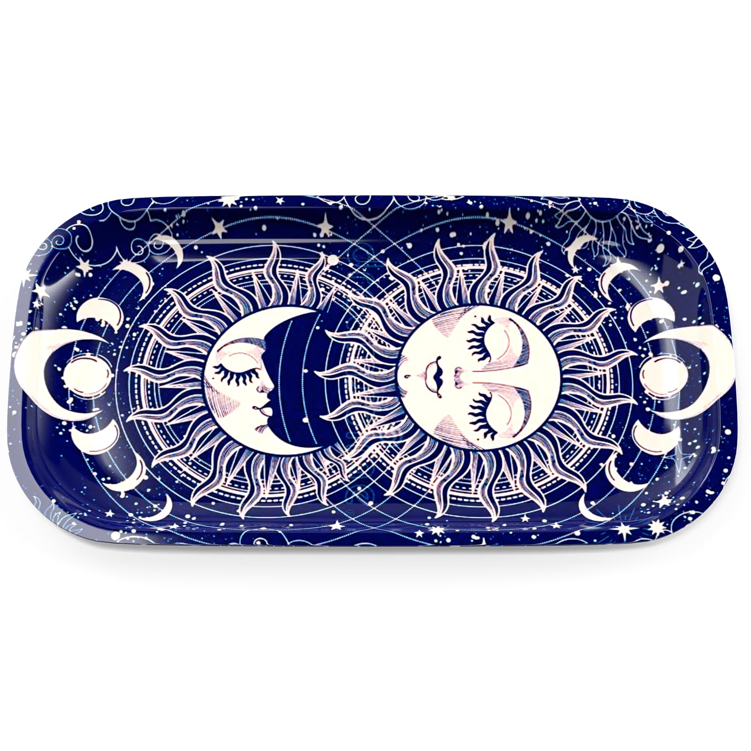 Extra Large Metal Rolling Tray with Reinforced edges Gloss Print - Smoking Tray Accessories - Rolling Tray for Smoking