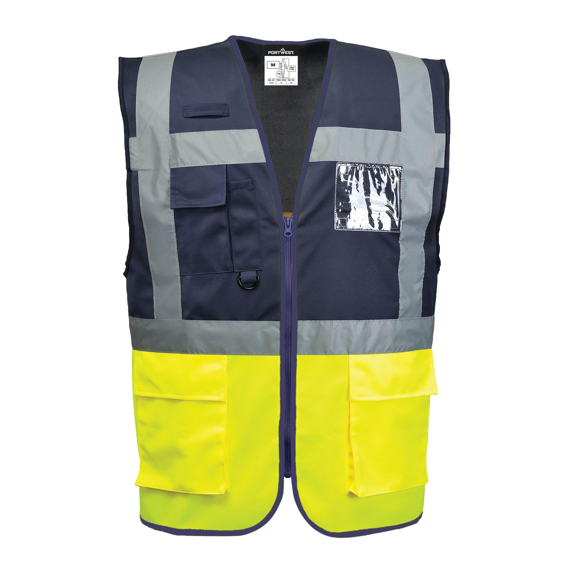 Portwest Paris Executive Vest, Size: XXXL, Colour: Yellow/Navy, C276YNRXXXL