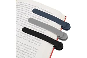 SMUK 3 Pieces Silicone Bookmark, Unique Automatic Bookmarks for Book Lovers Reading Women Men Teens Teachers, Book Mark Book Page Keeper Reading Gifts for Reading Lovers