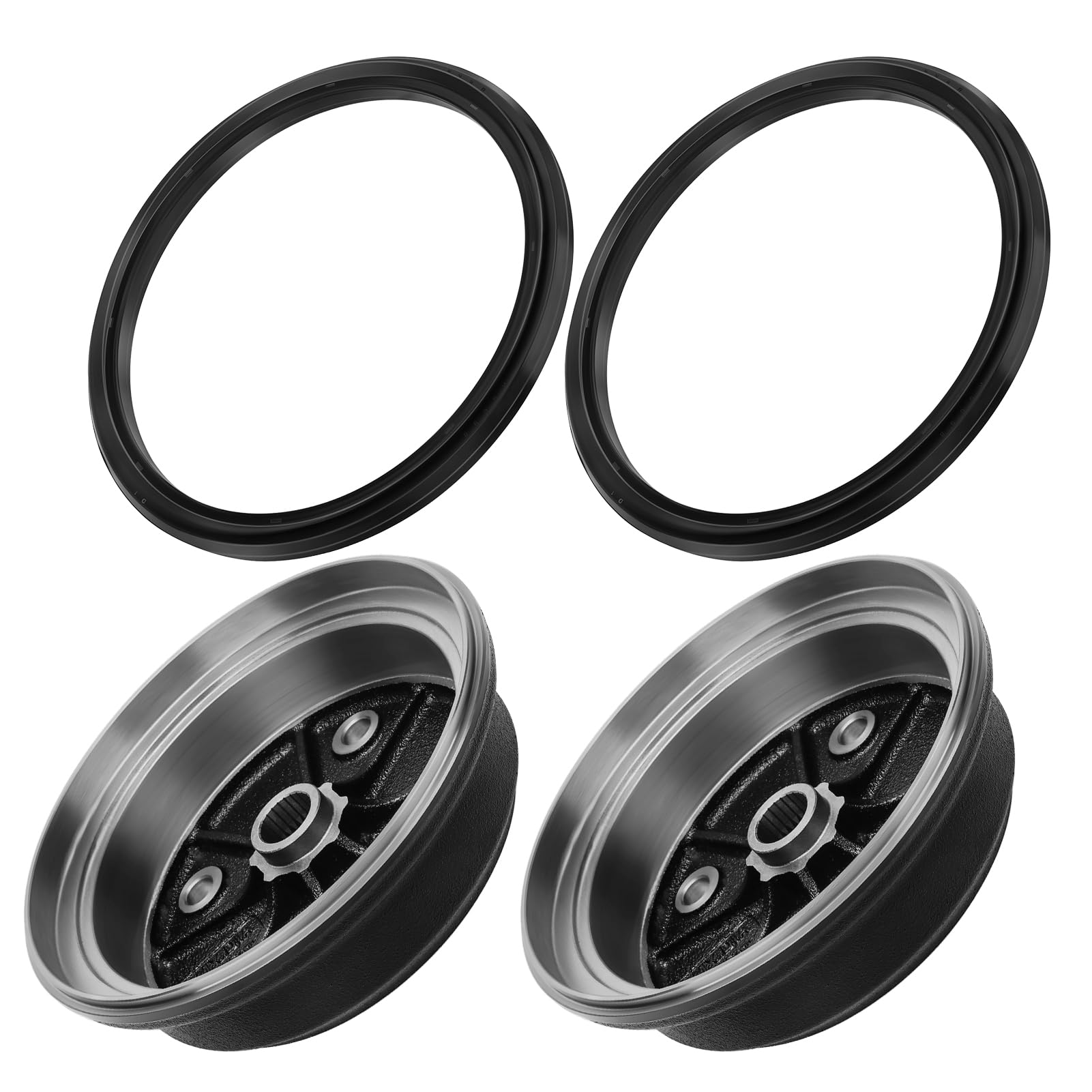 Photo 1 of 2PCS Front Brake Drum Wheel Hub & Seal for Kawasaki Mule 4000 4010 KAF620 2009-2024 Mule 3000 3010 3020 KAF620 2001-08 Mule 3010 4010 Diese-l 4x4 KAF950 Mule 2510 Diese-l KAF950 92093-1543 41038-7501