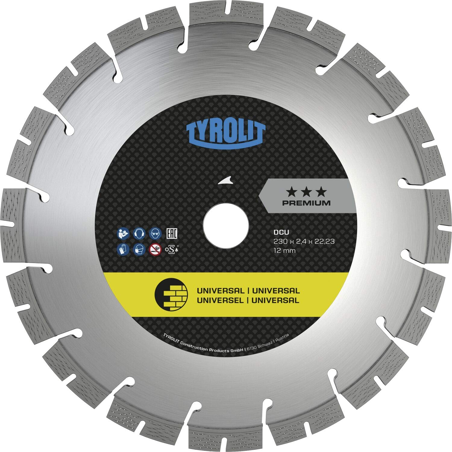 TYROLIT Diamond Cutting Disc Premium DCU*** 125 x 2.4/10 mm Building Materials