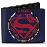 Buckle-Down Men's Standard Bifold Wallet Superman, 4.0" x 3.5"