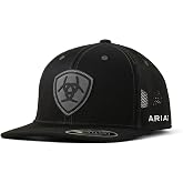 ARIAT Men's Flexfit 110 Snap Back Cap with Suede/Rubber Shield Logo | Flexfit 110 snapback, adjustable closure, structured crown, suited for casual western wear