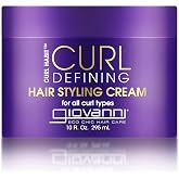GIOVANNI Curl Habit Defining Hair Styling Cream, Silicone Free, 10 oz | Tames Frizz &amp; Flyaways, Lightweight, Enhances Natural Curls