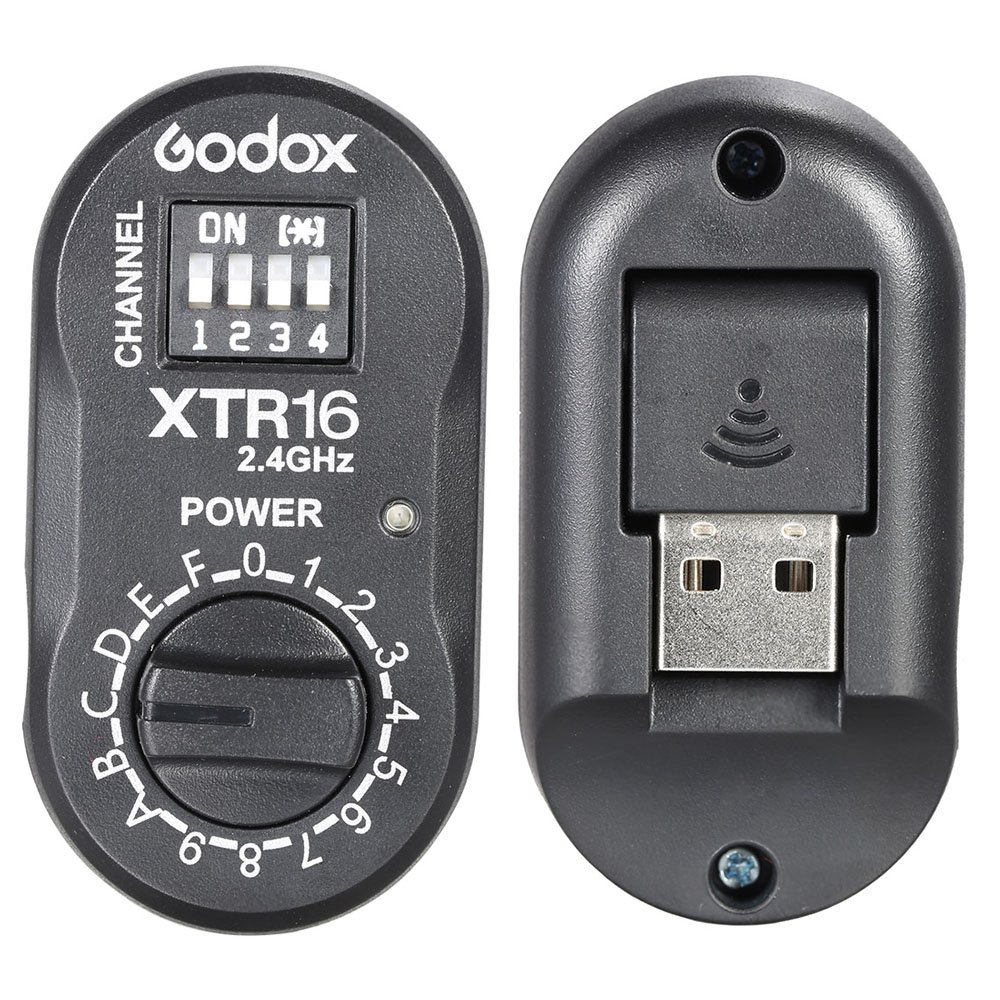 Godox XTR-16 2.4G wireless X system flash remote control receiver for Godox X1C X1N XT-16 channel trigger Wistro AD360/DE/QT/DP/QS/GS/GT Series