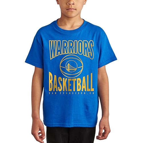 Junk Food Unisex Kid's Standard NBA Team Basketball-Officially Licensed Short Sleeve Fan T-Shirt for Boys & Girls, Royal Blue