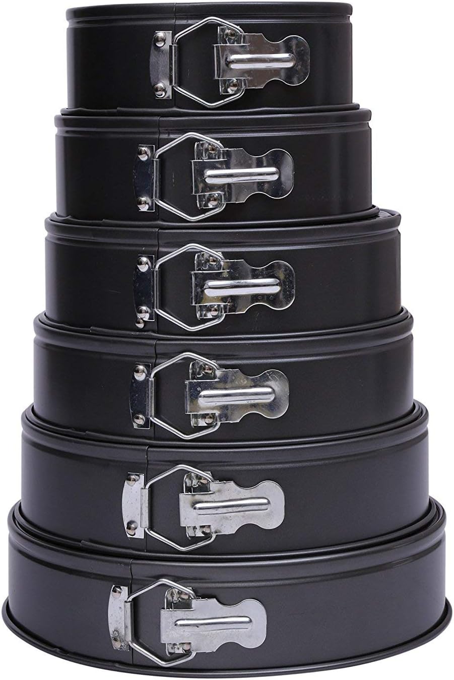 GZQNAN® Round Shaped Springform Non Stick Aluminum Baking Tin Moulds for Cakes/Pie/Puddings