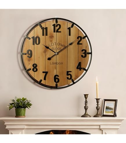 Amazon.com: MICWIC 24 Inch Farmhouse Wall Clock Large Old Town