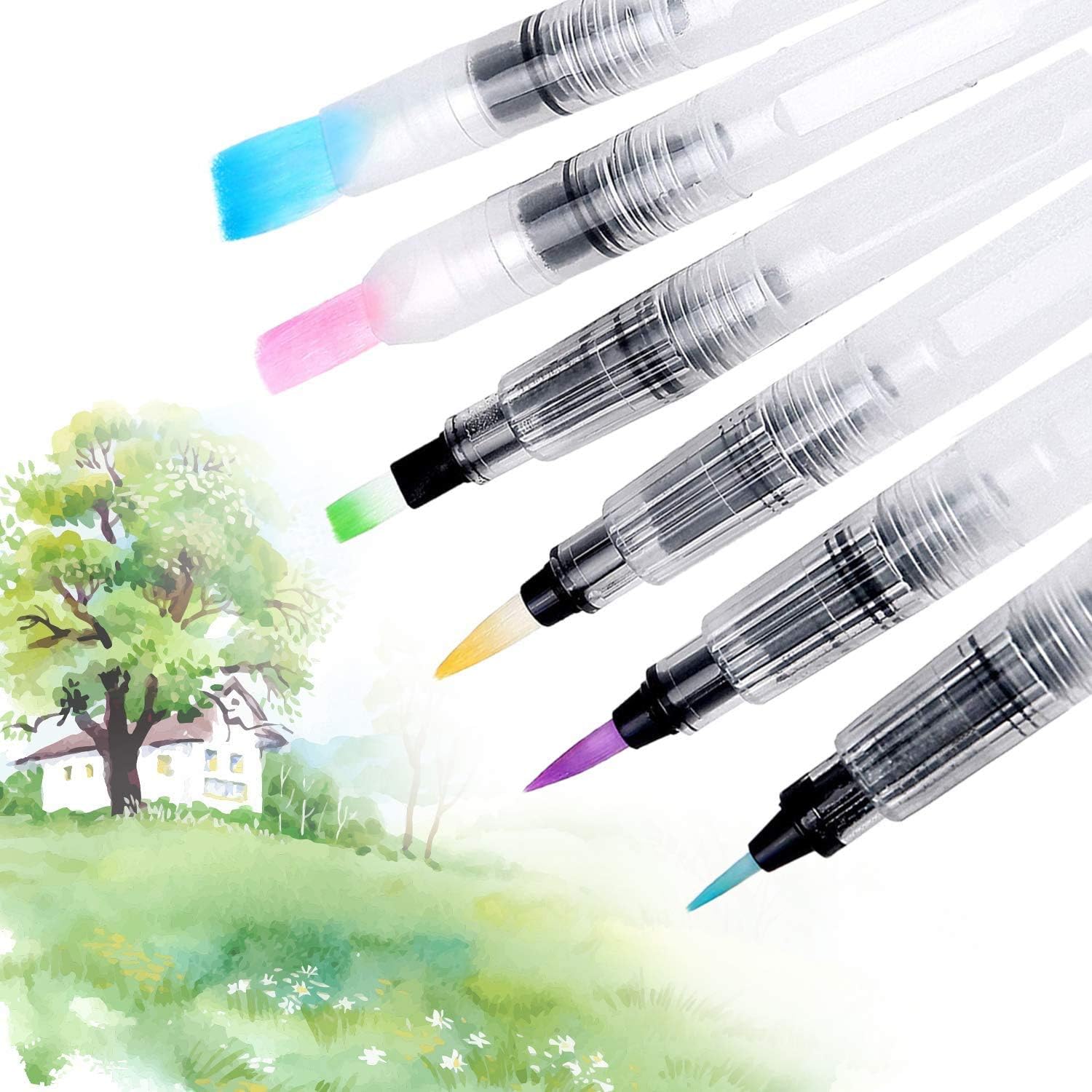 Yechiry Juego De 3 Pinceles De Acuarela Recargables – Con Almacenamiento De Tinta, Para Dibujo Directo En Papel, Ideal Para Artistas Y Principiantes