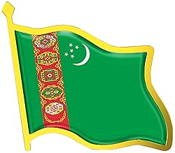 Turkmenistan Flag Lapel Pin - Enamel Metal National