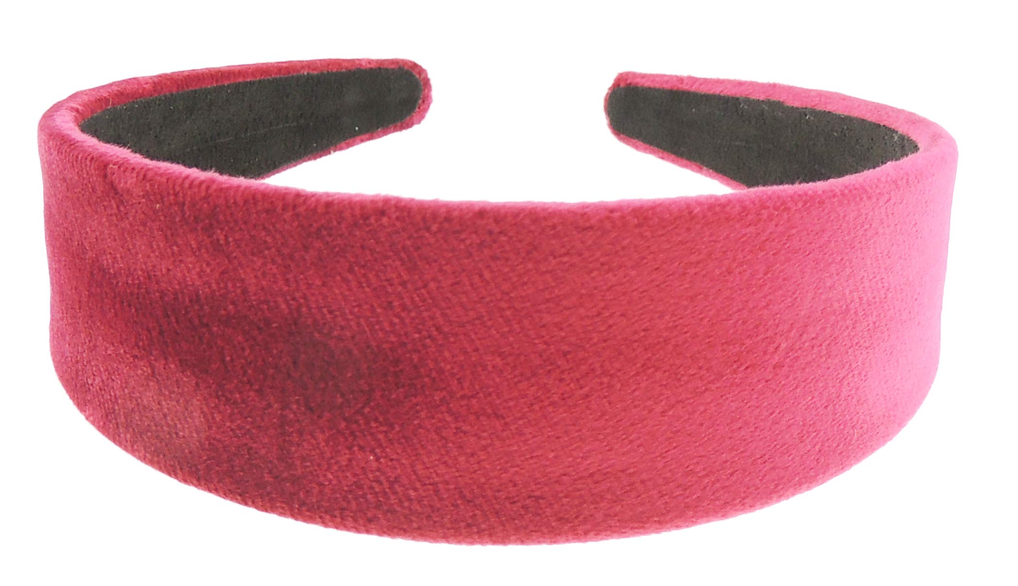 Girls Women Plush Velvet Evening 4cm Wide Winter Boho Vintage Headband Alice Band Hair Accessories Hairband Christmas Birthday Wedding Guest Gift (Burgundy)