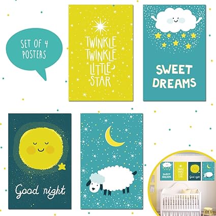 Set Of Four 11x17 Baby Posters Perfect For Room And Nursery