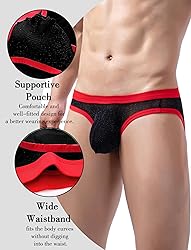 FEOYA Men's Bulge Bikini Briefs Breathable Pouch