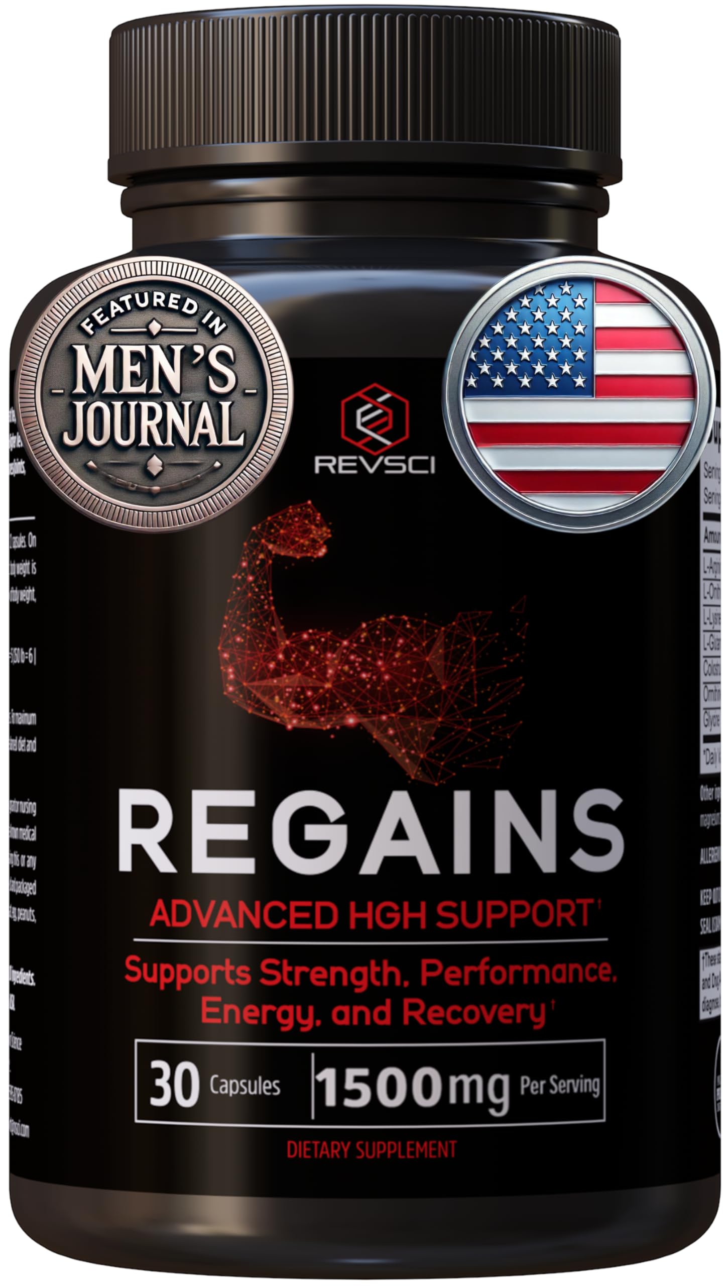 HGH Supplements for Men & Women - Regains Starter Pack, Natural Anabolic Muscle Growth Building GH & Human Growth Hormone for Men, Muscle Builder for Men, Muscle Recovery Supplement, 30 Protein Pills