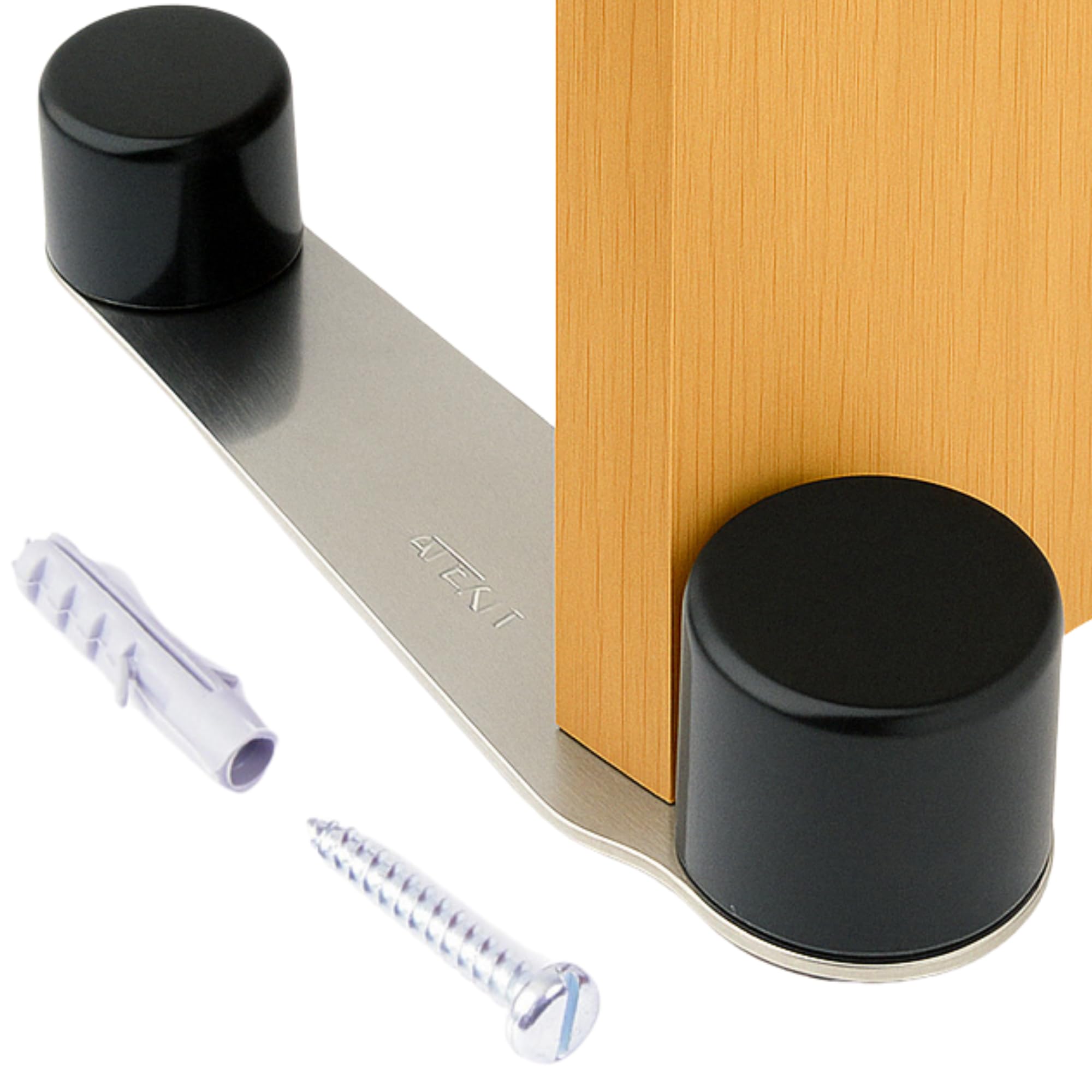 Brinox Door Stop Holder 3.2 x 10.2 x 2.2 cm Black