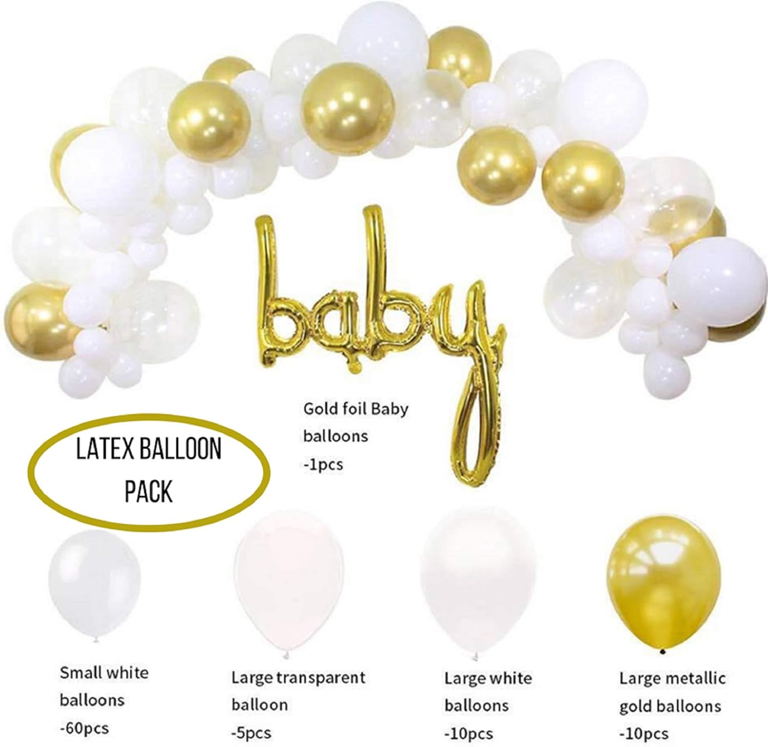 neutral baby shower balloons