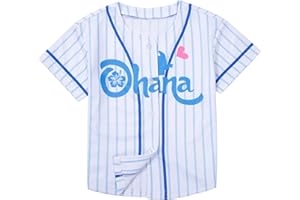Yawtaut Football Jersey for Toddler Girl Boy Game Day Shirt Short Sleeve Button Down Shirts Ohana Tee Tops for 2-8Y