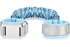 BETERTEK Baby Leash with Magnetic Unlock Design (6.56ft) Blue Child Anti Lost Wrist Link Safety Toddler Wrist Leash with Reflective Strap Kid Leashes Harness