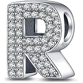 Annmors Charms Initial Letter Z Charm Alphabet Dangle Beads Happy Birthday Charms for Bracelet and Necklace Valentine's Day Mother's Day Gift