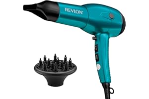 Revlon RV544FBLF Advanced Ionic Technology™ Hair Dryer with Diffuser, Powerful, Hair Dryer with Concentrator, Quick Dry, Ligh