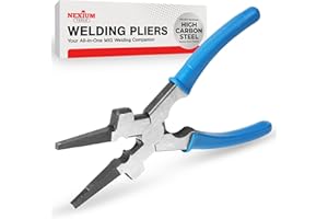 NEXIUM TOOLS MIG Welding Pliers - 8" Multifunctional Pliers with Wire Cutter, Nozzle Removal, Tip Installation, Spatter Removal - HRC60 High-Carbon Steel with Anti-Rust Coating - Ergonomic Grip