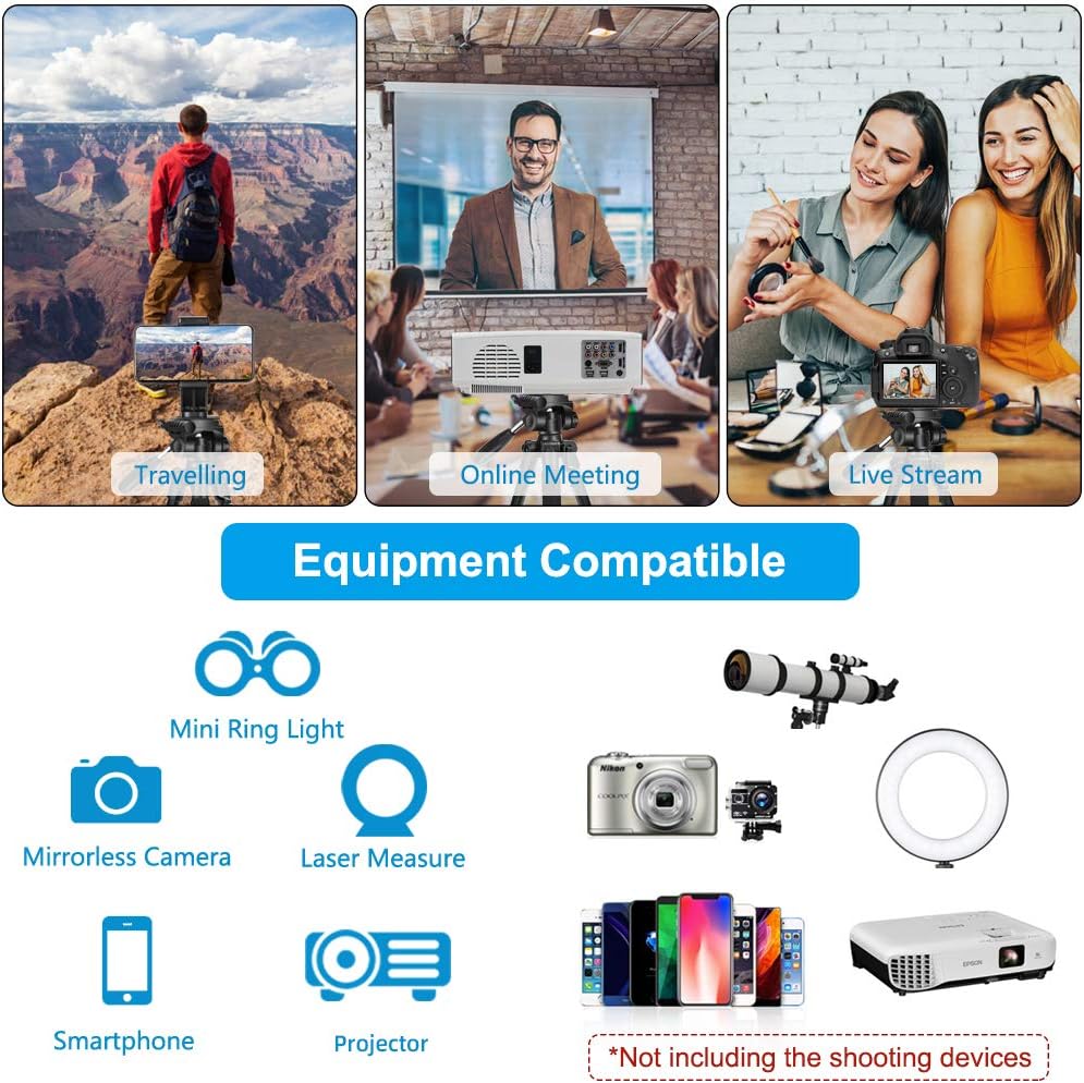 VICTIV 72 inch Aluminum Camera Tripod Loads Up to 11.6lbs, Lightweight Travel Tripod for DSLR with Extra Quick Release Plate and Pan Head Plus Phone Holder Compatible with iPhone/Android (T70) : Camera & Photo