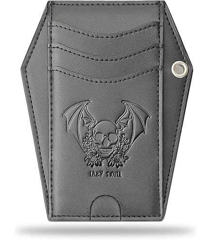 Amazon.com: Lazy Skull Coffin Wallet – Spooky Gothic Wallet – Slim