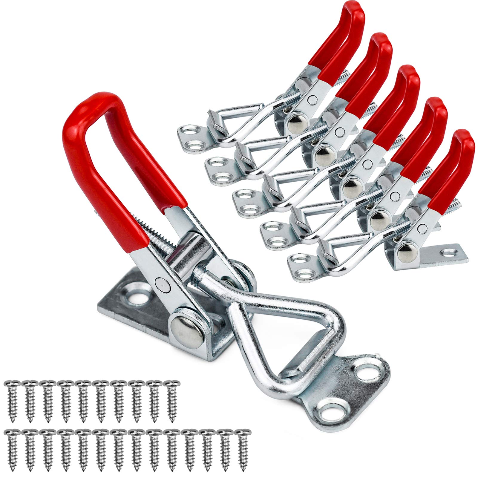 6 Pack Adjustable Toggle Latches with 24pcs Screws, Model No.4001, 330
