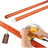 O'SKOOL Circular Saw Guide Rail, 100-Inch Straight Edge Clamp | Two 50" Aluminum Sections, Quick Clamp-On Attachment, TPR Pads, Cutting Plywood And Sheet Goods, Rip Cuts, Crosscuts