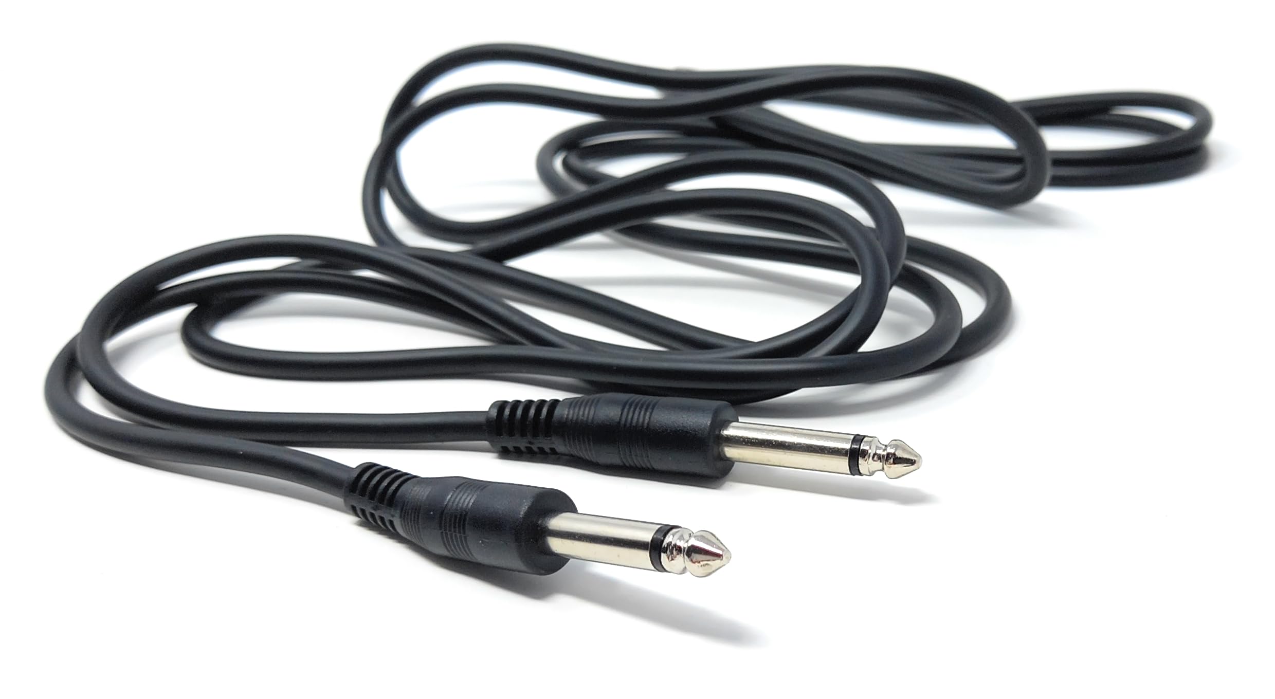 DRUT 3m 6.35mm 1/4" TS Mono Jack to Jack Plug Lead for Guitar, Amplifiers, Music Instruments, Speakers, Microphone Cable Straight Ends, Black 10ft