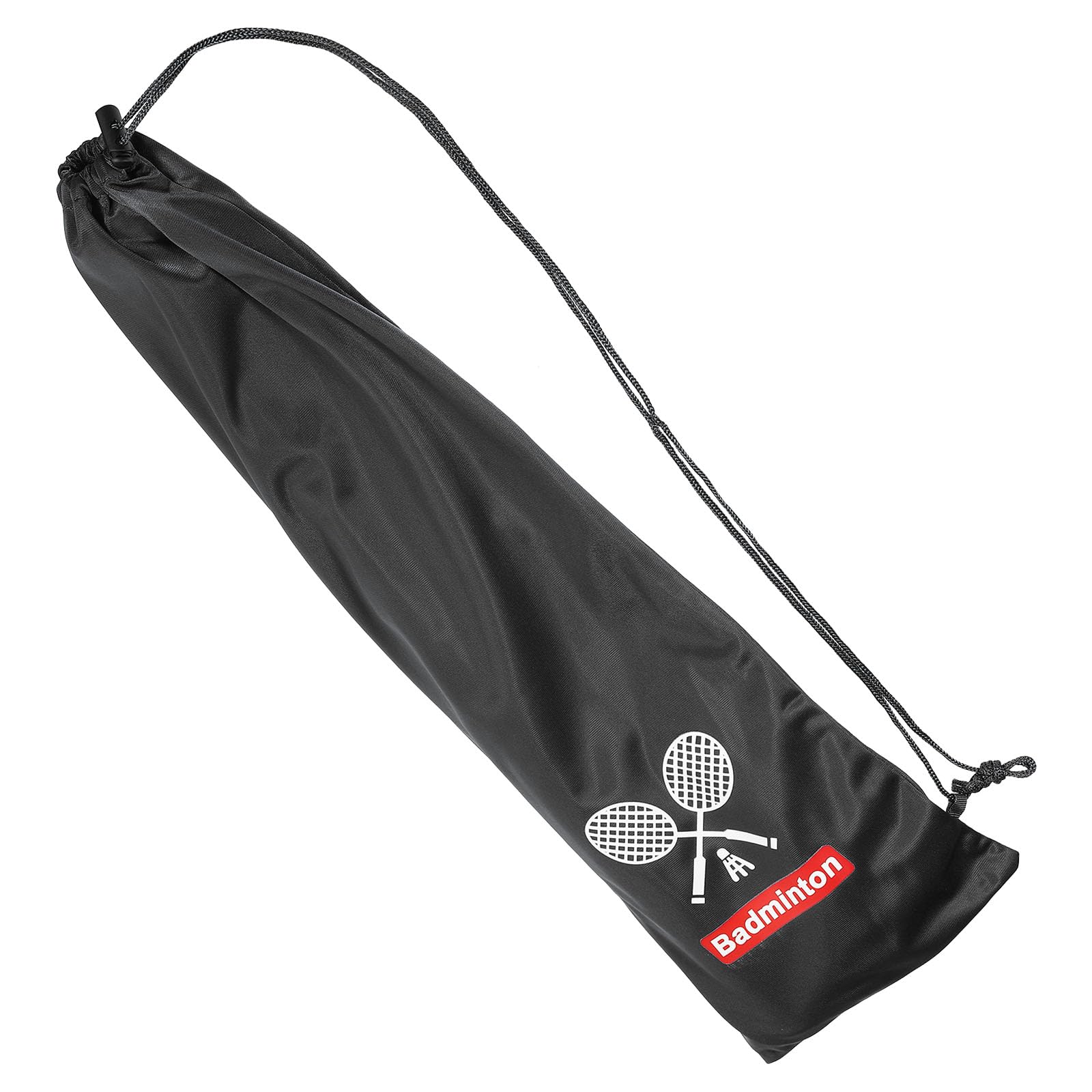 PATIKIL Badminton Racquet Cover Bag, Soft Badminton Racket Pouch Velvet Lining with Drawstring Durable Lightweight for Badminton Player, Black