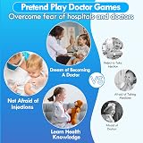 Lehoo Castle Kids Doctors Set 36 Piece Pretend Play Medical Kit Wood view 6