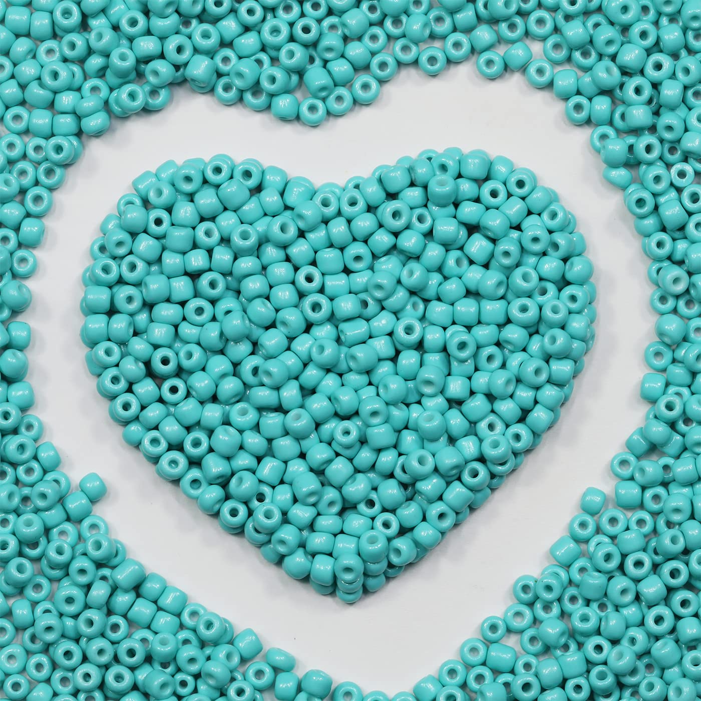 4mm Pine Green Seed Beads About 1600pcs/110Grams in Bag,6/0 Glass Craft Beads for Making Earrings, Waist Jewelry, DIY Handmade (Pine Green) — image 1