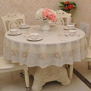 Runde Tischdecke Wasserdicht Oldicht Runde Tischdecken Pvc Haushalt Kunststoff Anti Ol Garten Garten Tischdecke Europaischen Restaurant 2 Amazon De Kuche Haushalt