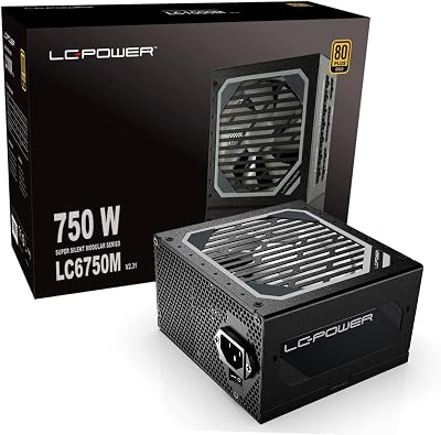 LC-Power 750W PSU Gold ATX 3.0 Modular PC Power Supply 80+ Gold LC6750M