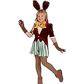 Kids Trendy March Hare Costume with Jacket Shorts Shirt Bow Tie and Bunny Ears Storybook Outfit for Halloween
