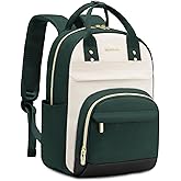 LOVEVOOK Mini Backpack Purse for Women, Small Backpack Bag, Light Weight Stylish Backpack for Daily Travel, Drak Green-Beige-Black