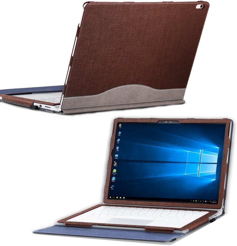 Microsoft Surface Book/Performance Base 13.5" Laptop Sleeve Tablet Folio Case Detachable Cover Coffee