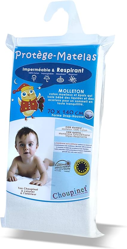 Linge Des Familles Choupinet Protege Matelas Bebe 70x140 Cm Housse Impermeable Et Respirante Pour Lit Enfant Certifie œko Tex Amazon Fr Cuisine Maison