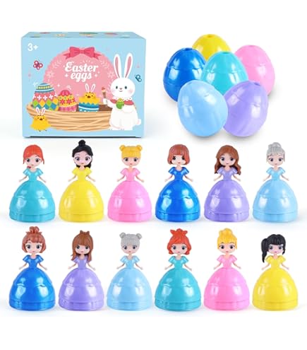 Amazon.com: Uiseba 12 PCS Princess Prefilled Easter Eggs, Easter Basket  Stuffer,Hunt Gifts for Kids, Classroom Prize and Party Favors : Toys & Games