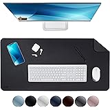 Gorilla Grip Desk Mat, Non Slip and Heat Resistant Mouse Pad, Soft PU Leather Pads, Dual Sided Blotter, Desktop Protector Cov