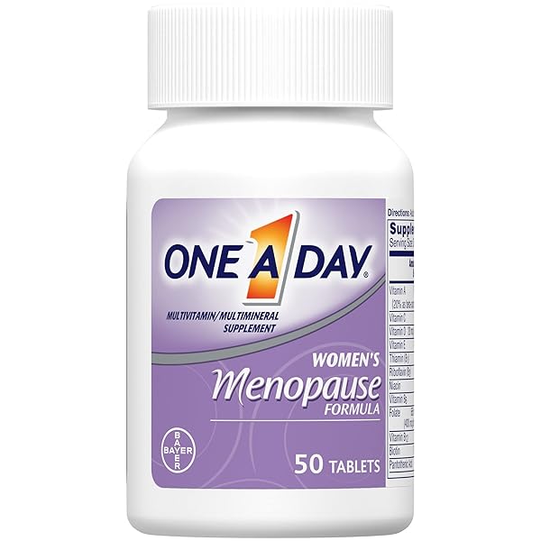 ONE A DAY WOMEN’S MENOPAUSE MULTIVITAMIN WITH VITAMIN A, VITAMIN C, VITAMIN D, VITAMIN E AND ZINC FOR IMMUNE HEALTH SUPPORT, BONE HEALTH, 50 COUNT (PACKAGING MAY VARY)