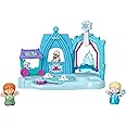 Disney Frozen Arendelle Winter Wonderland by Little People, ice skating playset with Anna and Elsa figures for toddlers and p