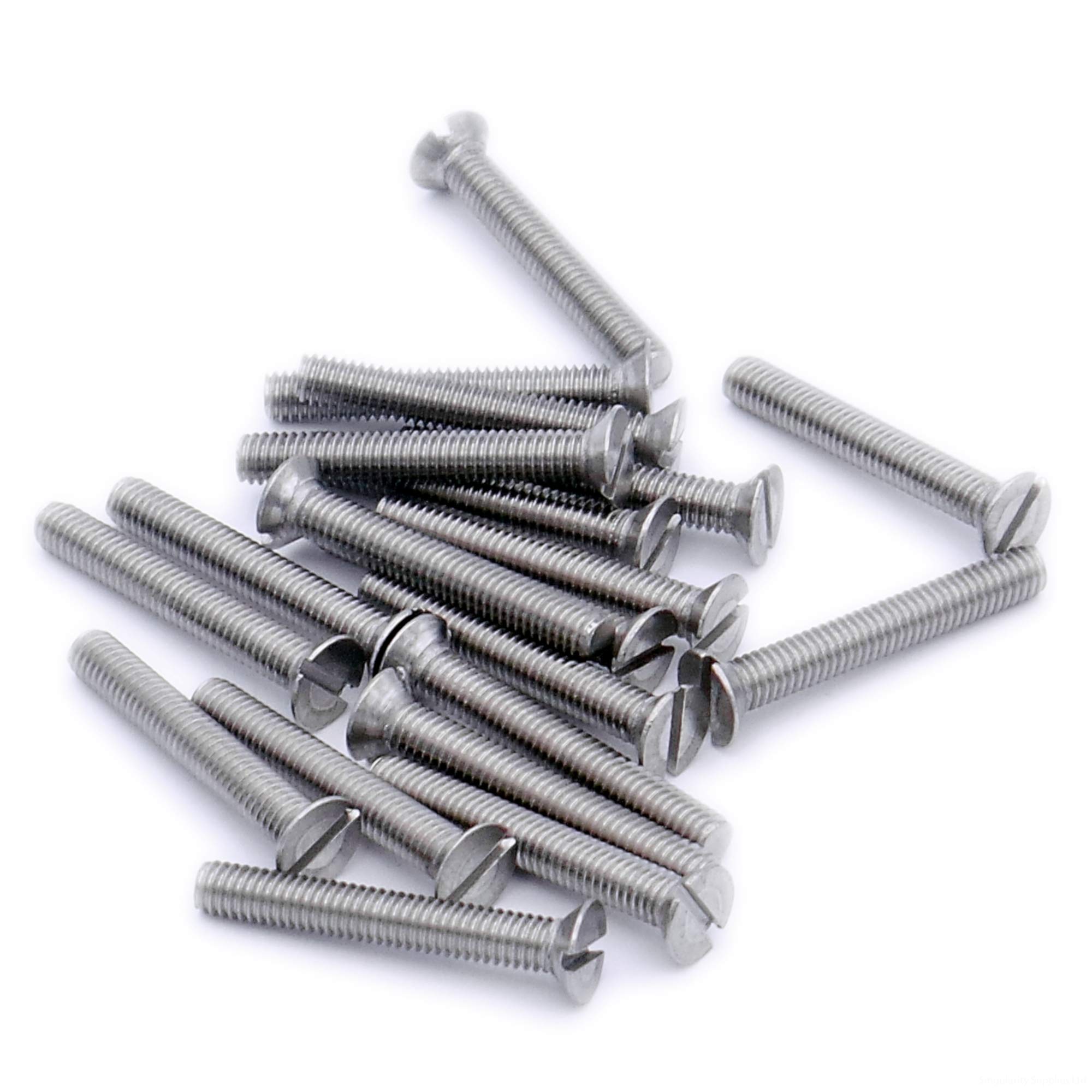 M3 (3mm x 4mm) Slot Countersunk Machine Screw (Bolt) - Stainless Steel (A2) (Pack of 20)
