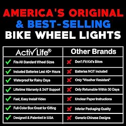 Activ Life Bike Lights, Orange, 2-Tire Pack LED