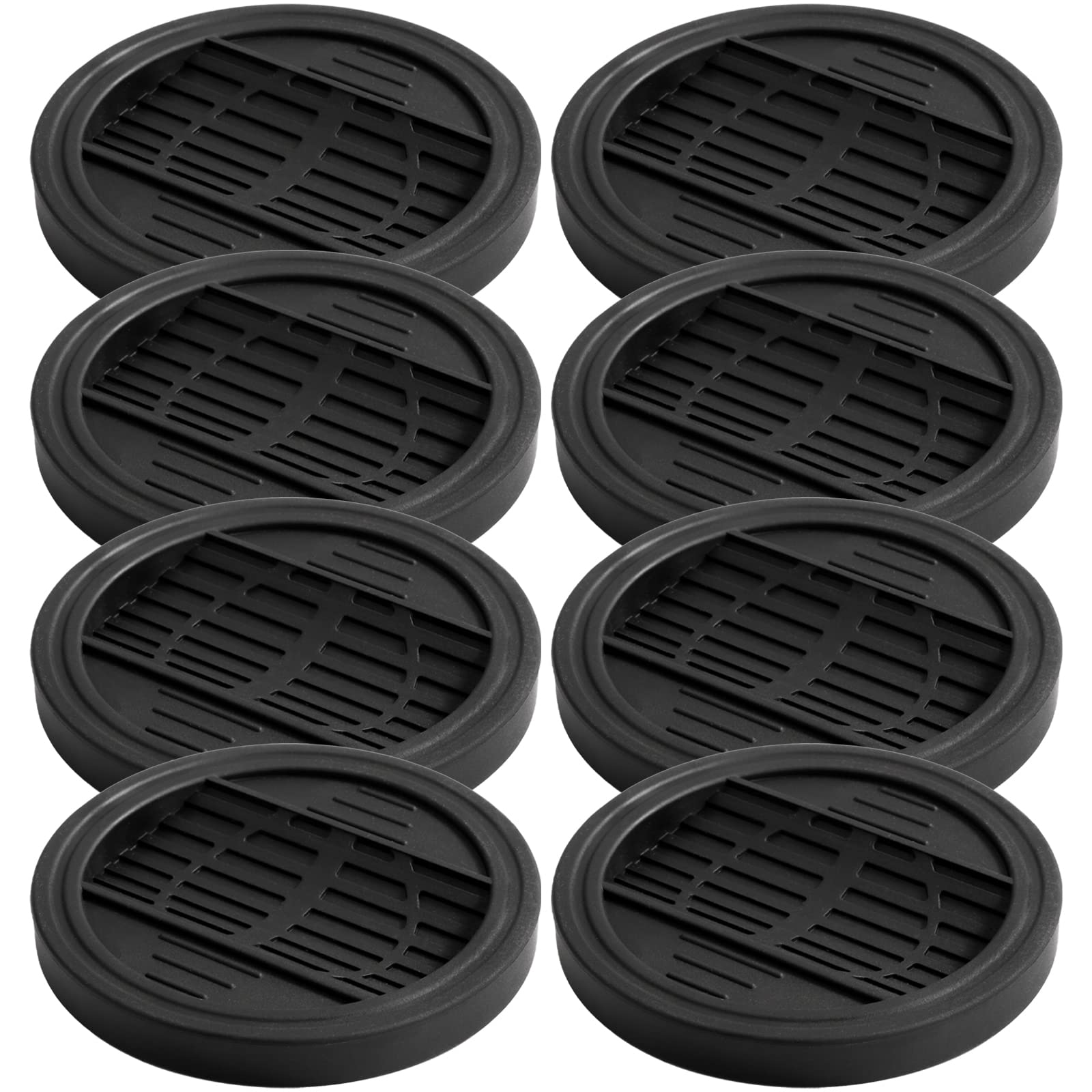SOUJOY 8 Pack Bed Wheel Stoppers, 3.3 inch Rubber Furniture Caster Cup, Chair Coasters Wheel Leg Cups Fits to All Wheels of Furniture, Sofas, Beds, Piano, Prevents Scratches Floor Protector