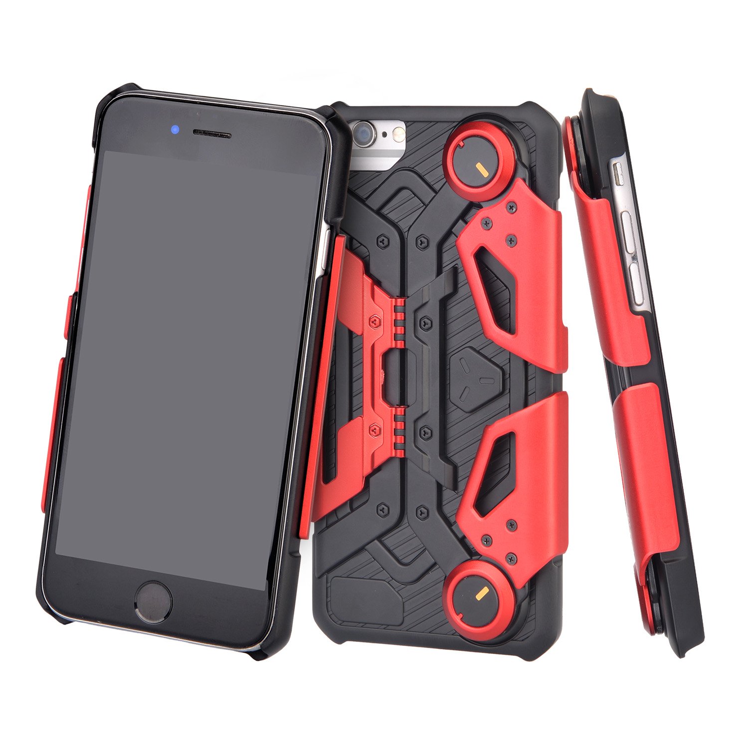 iPhone 7,iPhone 8 Case with Kickstand for Gaming-Hcman Shock Proof Protective Case,Phone holder with Foldable Joystick Case for iPhone 6/6s