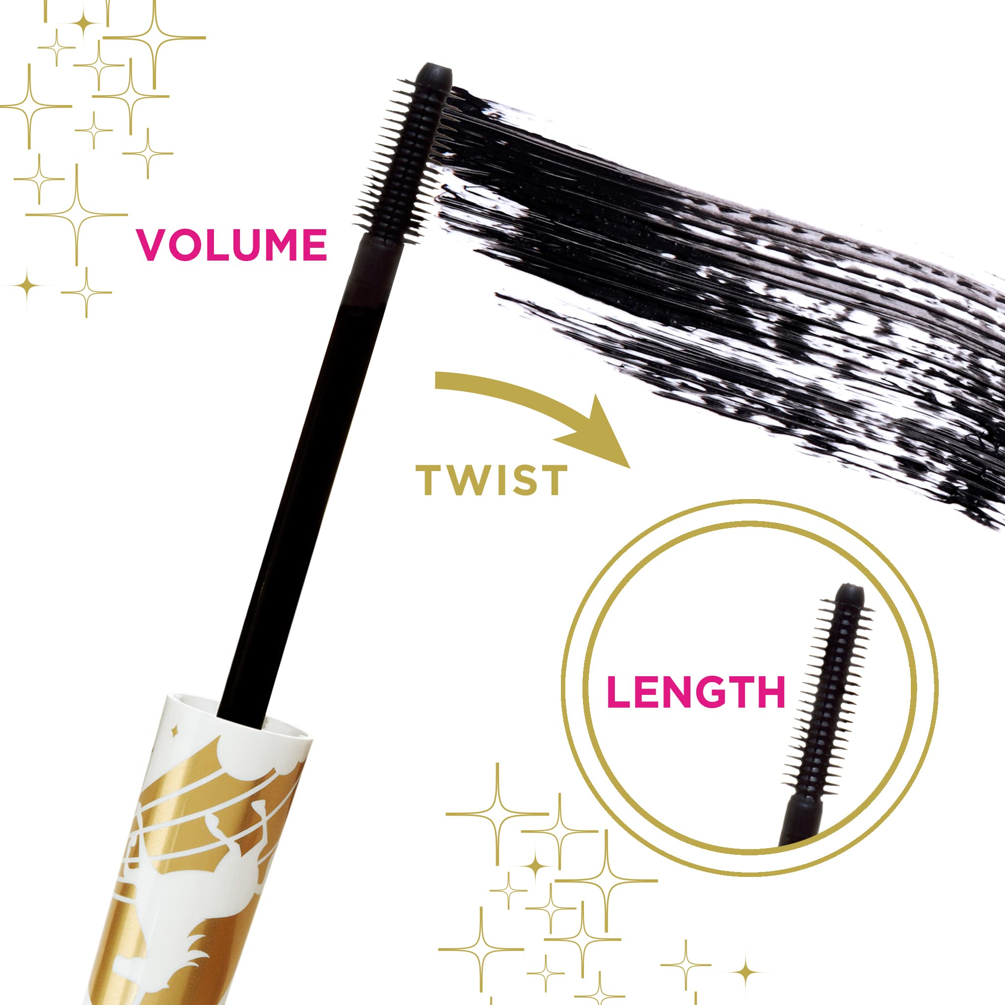 Pacifica Dream Big Mascara – Black Magic 7-in-1 Lash Extending Mascara, Twist-Adjust Brush for Length & Volume, Lash Serum Infused, Vegan Ophthalmologist tested