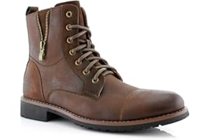 Ferro Aldo Reid MFA808561B Mens Casual Cap Toe Boot Motorcycle Zipper Boots Men